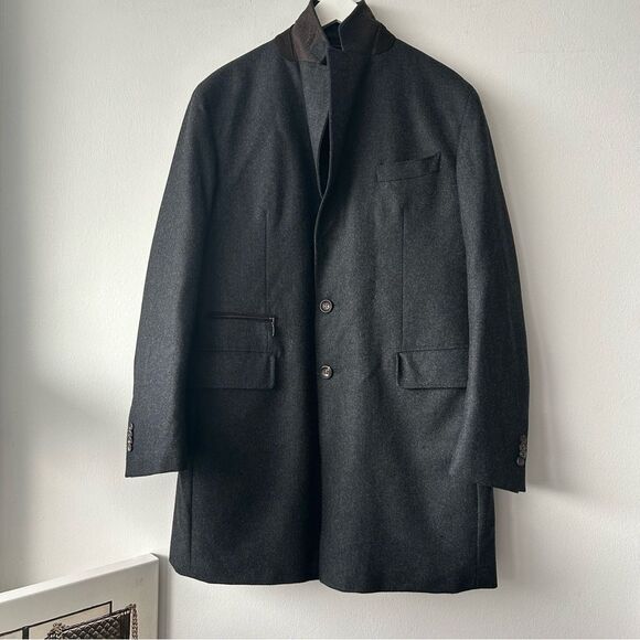 Luigi Bianchi Mantova Other - Luigi Bianchi Mantova Wool Thermo Hybrid Overcoat in Charcoal